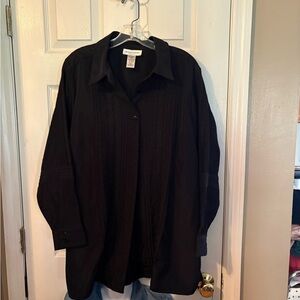 Black‎ Button-Up Shirt